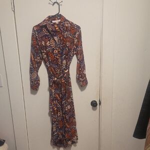 Vibrant Long Sleeve Floral Dress